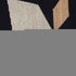 20" Blue and Beige Geometric Cotton Blend Throw Pillow With Embroidery