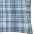 24" Blue Check Cotton Blend Throw Pillow With Embroidery