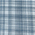24" Blue Check Cotton Blend Throw Pillow With Embroidery