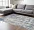 5' X 8' Gray and Ivory Abstract Area Rug