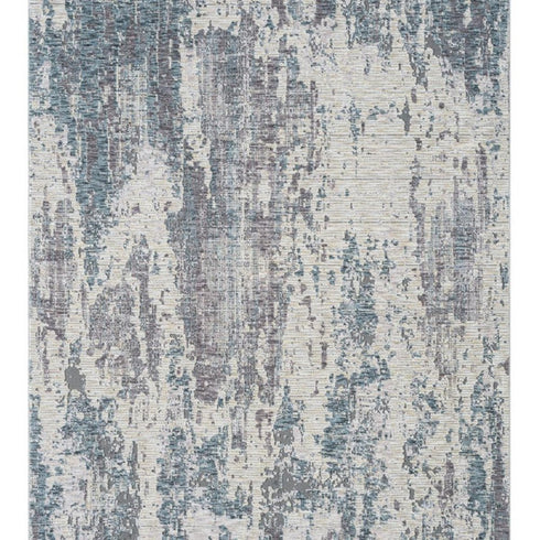 5' X 8' Gray and Ivory Abstract Area Rug