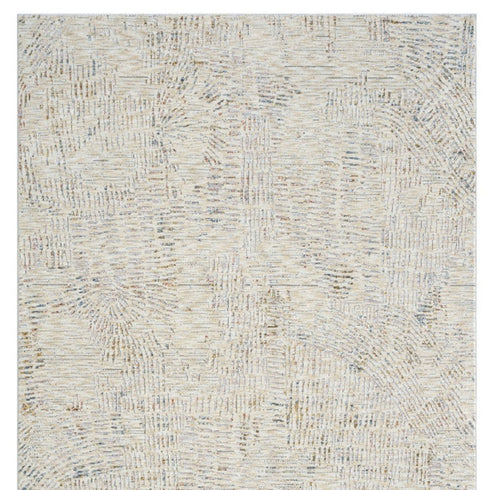 5' X 8' Ivory and Gray Abstract Area Rug
