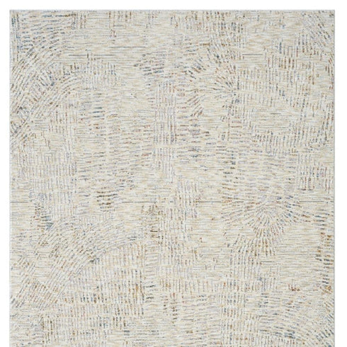 5' X 8' Ivory and Gray Abstract Area Rug