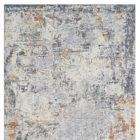 8' X 10' Gray and Ivory Abstract Area Rug