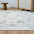 8' Ivory And Blue Floral Runner Rug