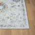 8' Ivory And Blue Floral Runner Rug