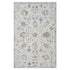 5' X 8' Ivory and Blue Floral Area Rug