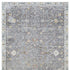 9' X 12' Gray and Ivory Floral Area Rug