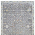 9' X 12' Gray and Ivory Floral Area Rug