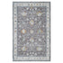5' X 8' Gray and Ivory Floral Area Rug