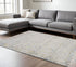 5' X 8' Ivory and Blue Floral Area Rug