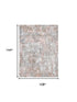 9' X 12' Gray and Pink Abstract Hand Loomed Area Rug