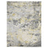 9' X 12' Gray and Yellow Abstract Hand Loomed Area Rug
