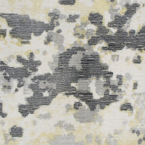9' X 12' Gray and Yellow Abstract Hand Loomed Area Rug