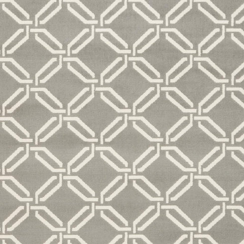 5' X 7' Gray and Ivory Trellis Non Skid Area Rug