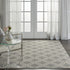 5' X 7' Gray and Ivory Trellis Non Skid Area Rug