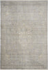 5' X 8' Gray And Beige Floral Non Skid Area Rug With Fringe