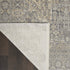 5' X 8' Gray And Beige Floral Non Skid Area Rug With Fringe