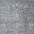 5' X 8' Blue And Cream Floral Non Skid Area Rug With Fringe