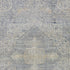 5' X 8' Blue Gray And Cream Floral Non Skid Area Rug With Fringe