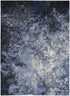 6' X 9' Blue And Black Abstract Area Rug