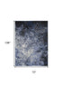 6' X 9' Blue And Black Abstract Area Rug