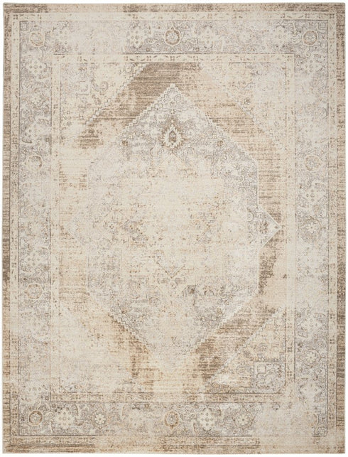 8' X 10' Beige Geometric Area Rug
