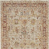5' X 8' Ivory And Red Floral Distressed Area Rug
