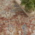 5' X 8' Ivory And Brown Floral Distressed Area Rug