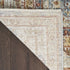 5' X 8' Beige Blue And Brown Geometric Distressed Area Rug