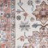 8' X 10' Ivory and Red Floral Distressed Non Skid Area Rug