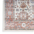 8' X 10' Ivory and Red Floral Distressed Non Skid Area Rug