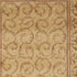 8' Ivory And Gold Floral Non Skid Runner Rug