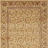 8' Ivory And Gold Floral Non Skid Runner Rug