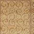 8' Ivory And Gold Floral Non Skid Runner Rug