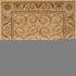 8' Ivory And Gold Floral Non Skid Runner Rug