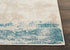 8' Teal and Ivory Abstract Non Skid Runner Rug