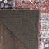 8' X 10' Black and Red Floral Distressed Non Skid Area Rug