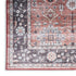 8' X 10' Black and Red Floral Distressed Non Skid Area Rug