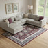 8' X 10' Beige Red And Gray Oriental Distressed Non Skid Area Rug