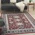 8' X 10' Beige Red And Gray Oriental Distressed Non Skid Area Rug
