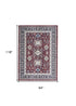 8' X 10' Beige Red And Gray Oriental Distressed Non Skid Area Rug