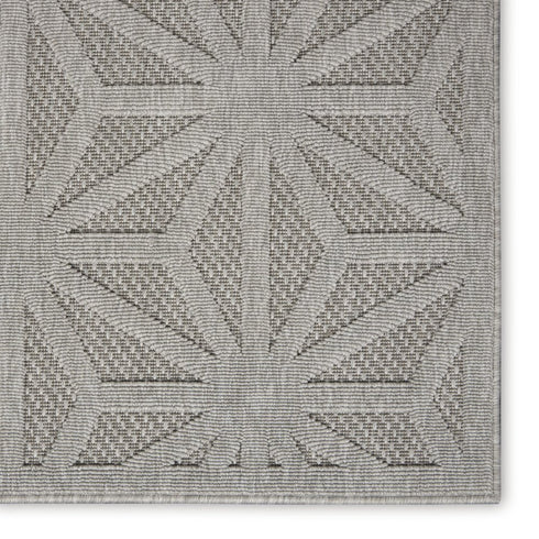 9' X 12' Ivory Tan and Blue Floral Medallion Non Skid Area Rug