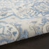 9' X 12' Ivory Blue and Gray Floral Non Skid Area Rug