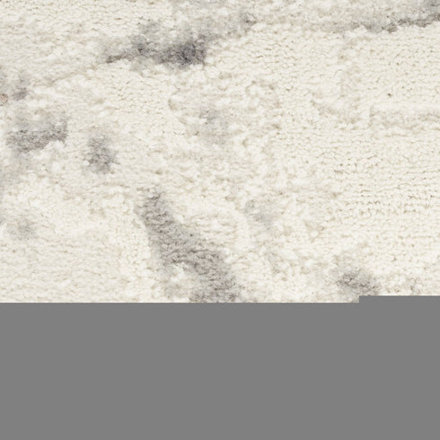 8' X 10' Ivory Black and Gray Abstract Non Skid Area Rug