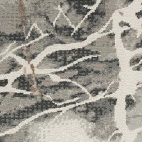 8' X 10' Ivory Black and Gray Abstract Non Skid Area Rug
