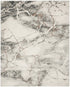 8' X 10' Ivory Black and Gray Abstract Non Skid Area Rug