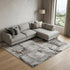 9' X 12' Ivory Black and Gray Abstract Non Skid Area Rug