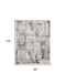 9' X 12' Ivory Black and Gray Abstract Non Skid Area Rug