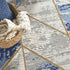 8' X 10' Ivory Blue and Gray Abstract Non Skid Area Rug